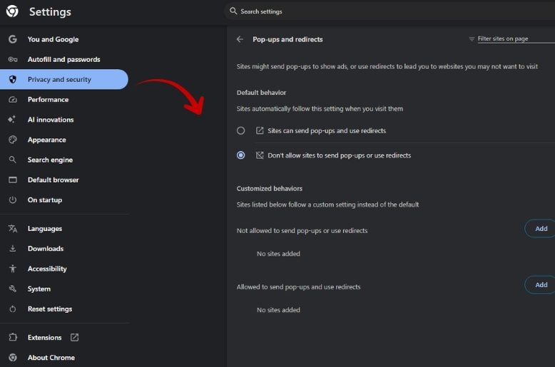 How To Disable Pop-up Blocker On Chrome